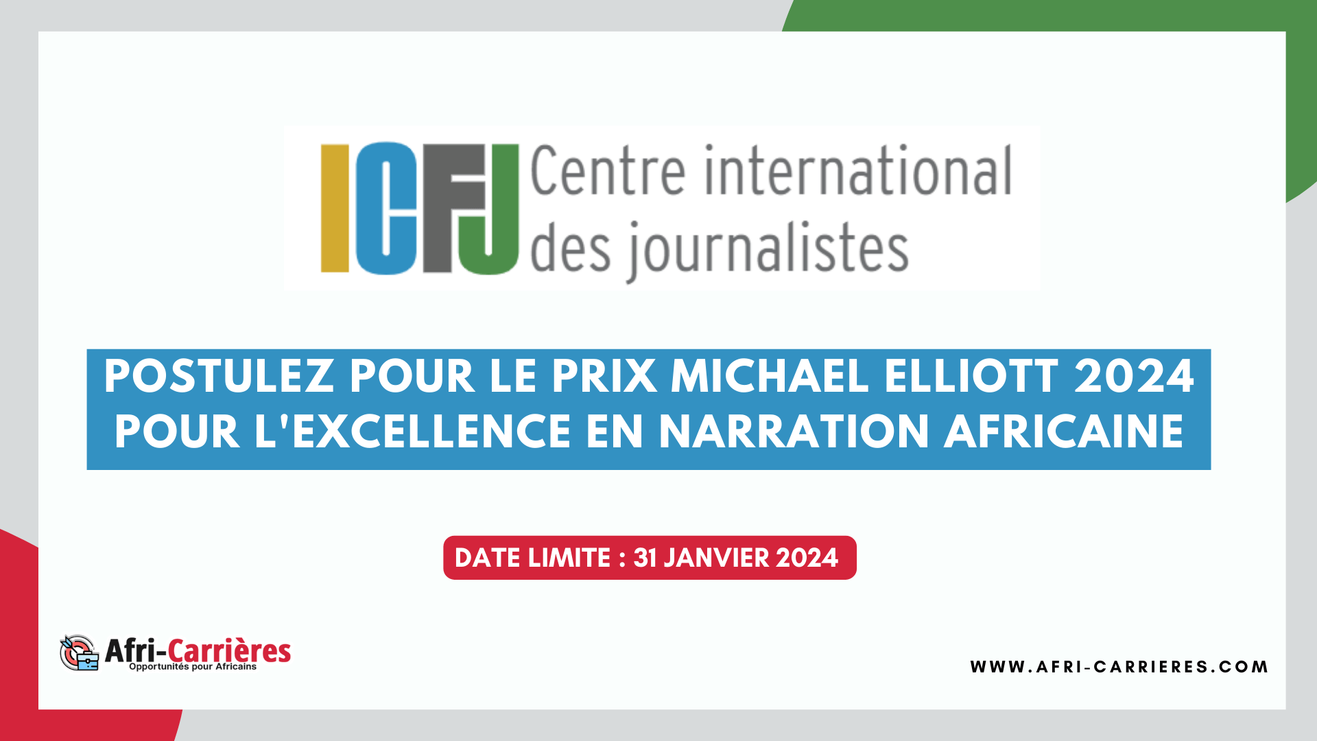 prix Michael Elliott pour journalistes africains