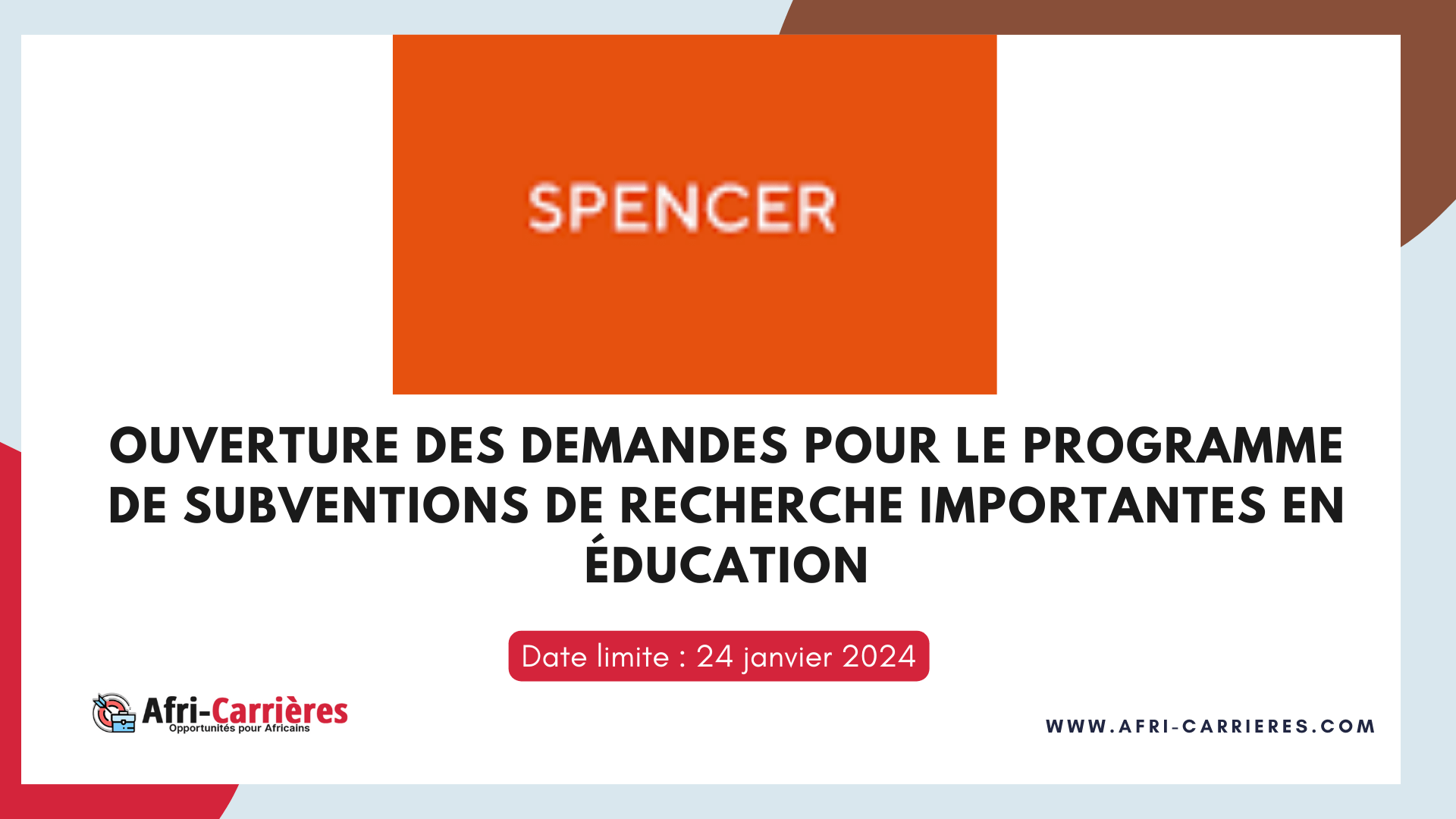 programme de Subvention Fondation Spencer