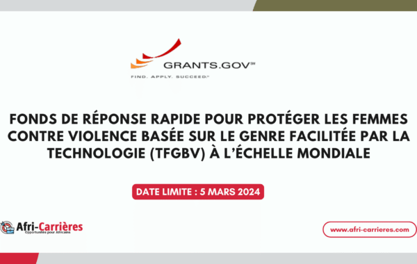 Fonds de reponse rapide TFGBV
