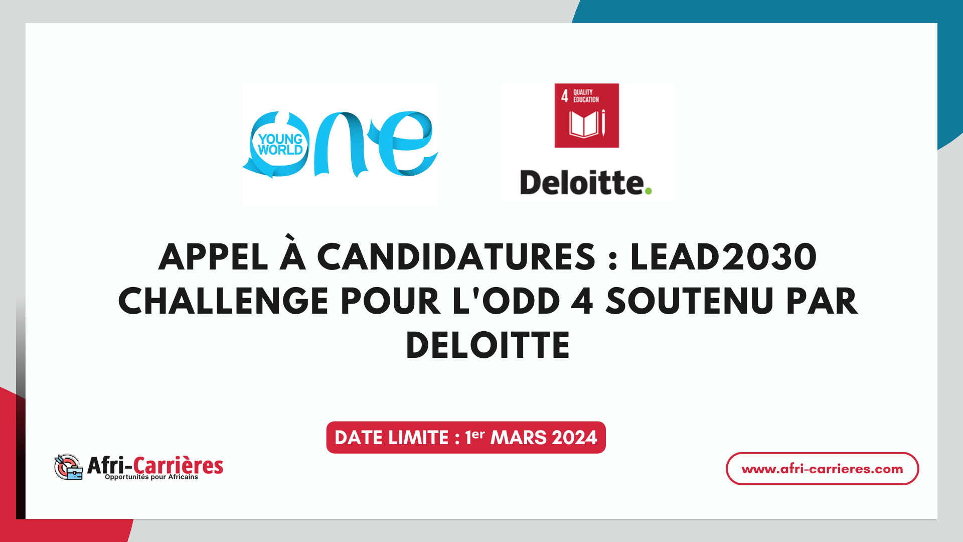 Lead2030 Challenge pour l'ODD 4