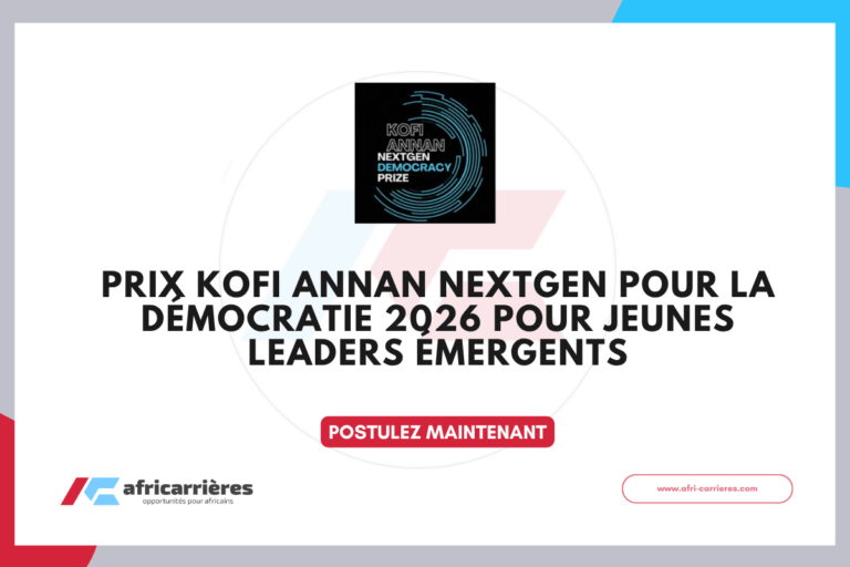 Prix Kofi Annan NextGen pour la démocratie 2026 pour jeunes leaders émergents