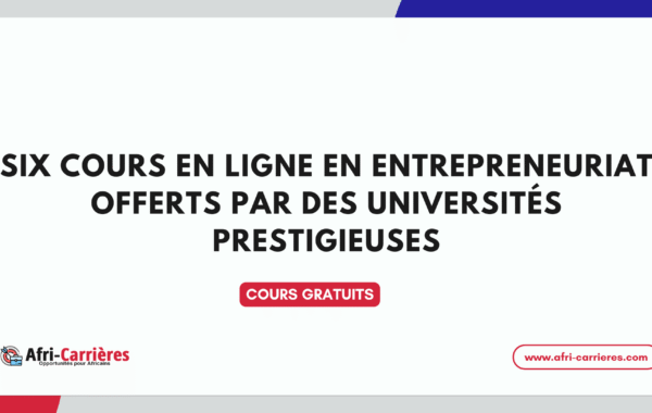 Six Cours en ligne en entrepreneuriat