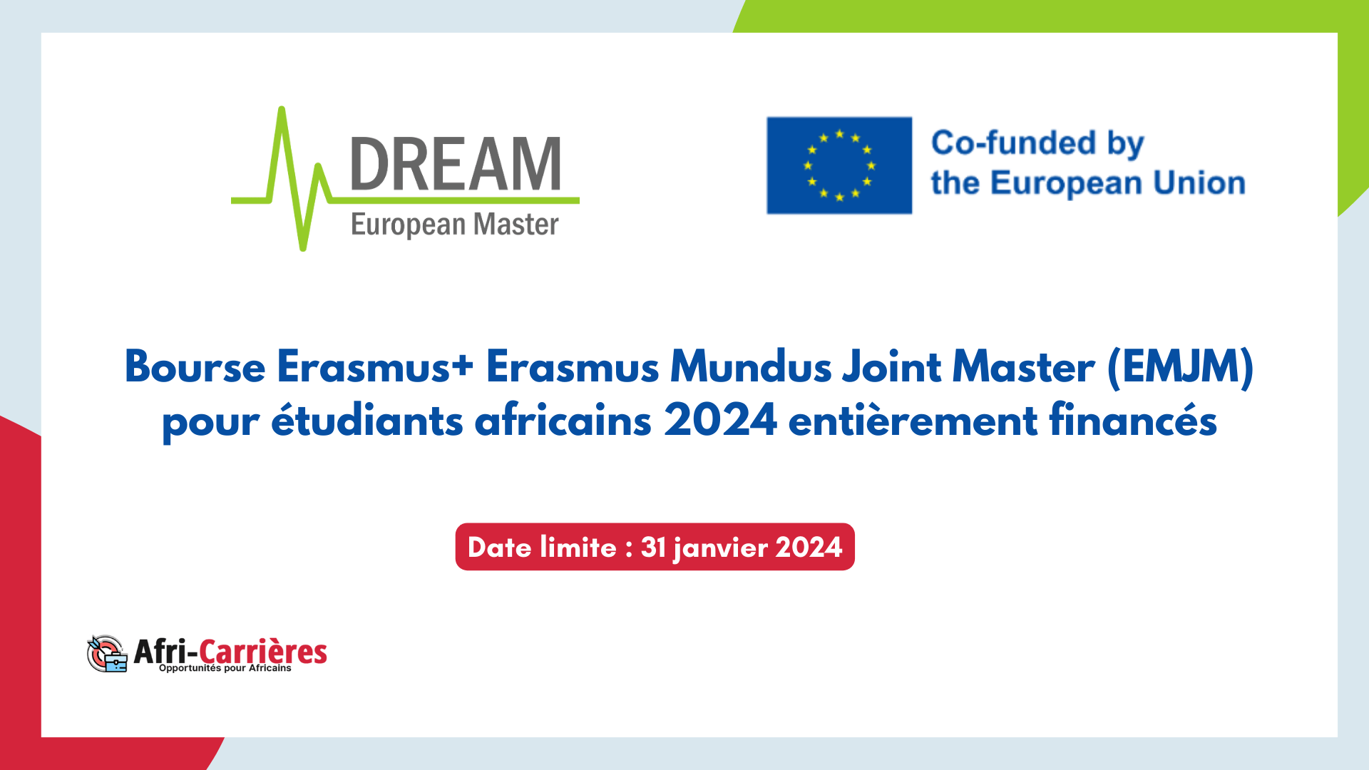 bourses Erasmus Mundus Dream Joint Master