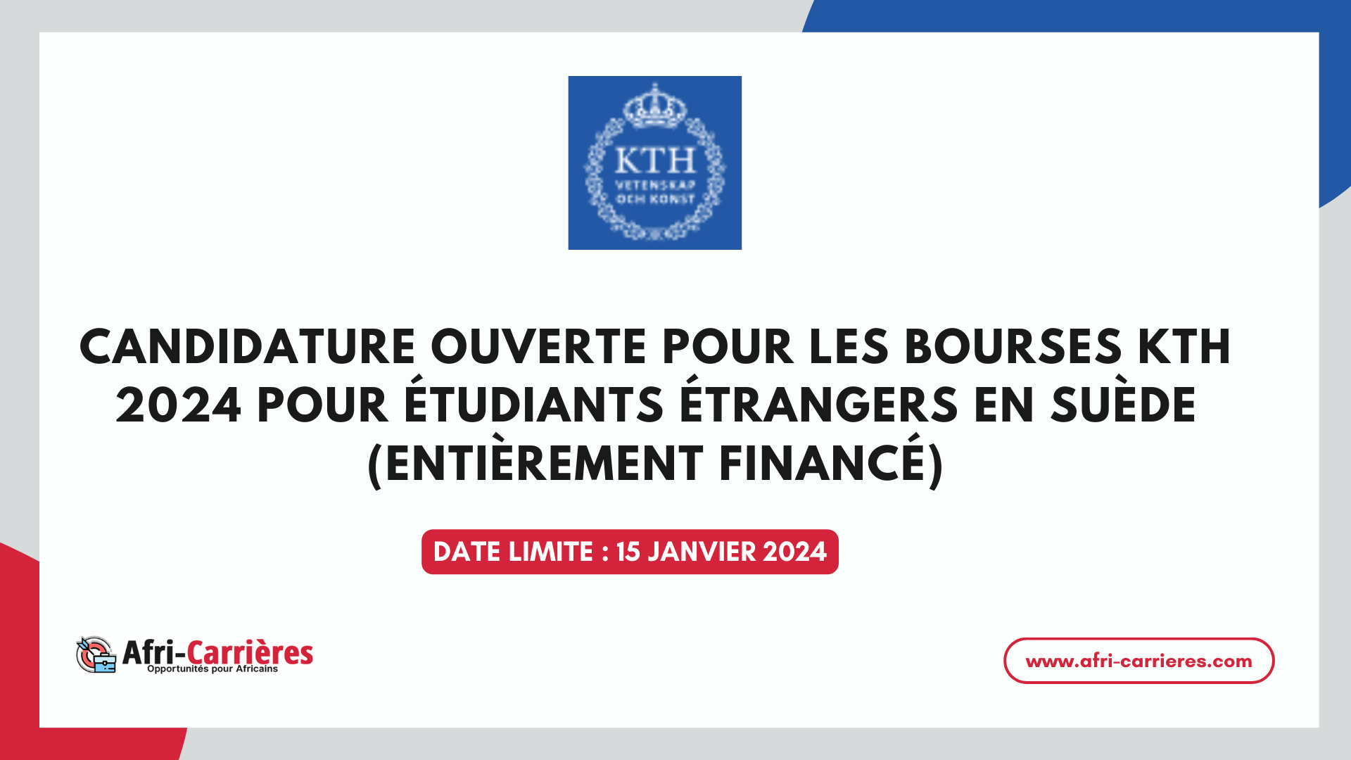 bourses KTH en Suède