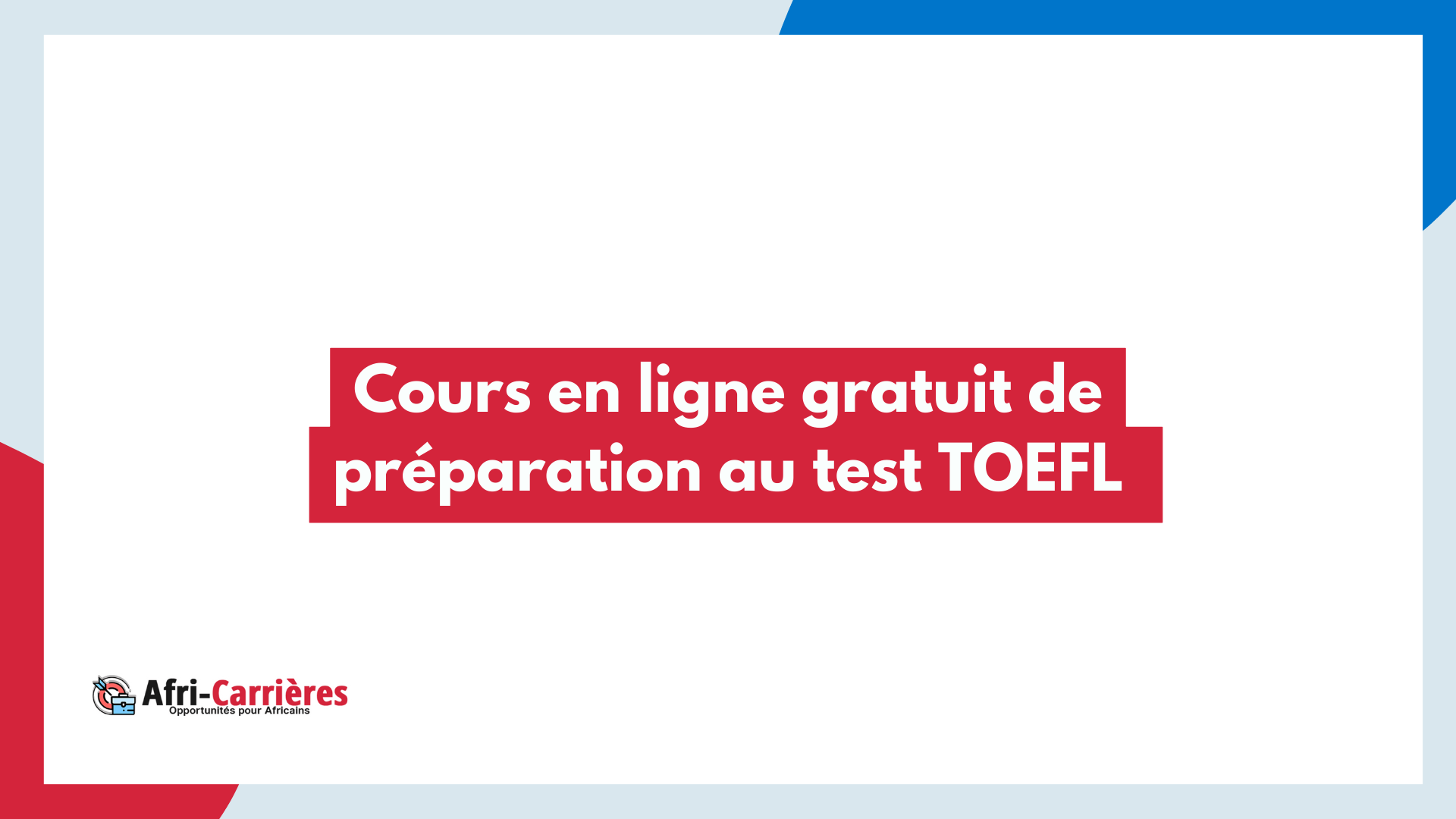 cours de préparation au test TOEFL