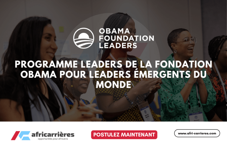 programme Leaders Obama Foundation 2026 pour leaders émergents du monde