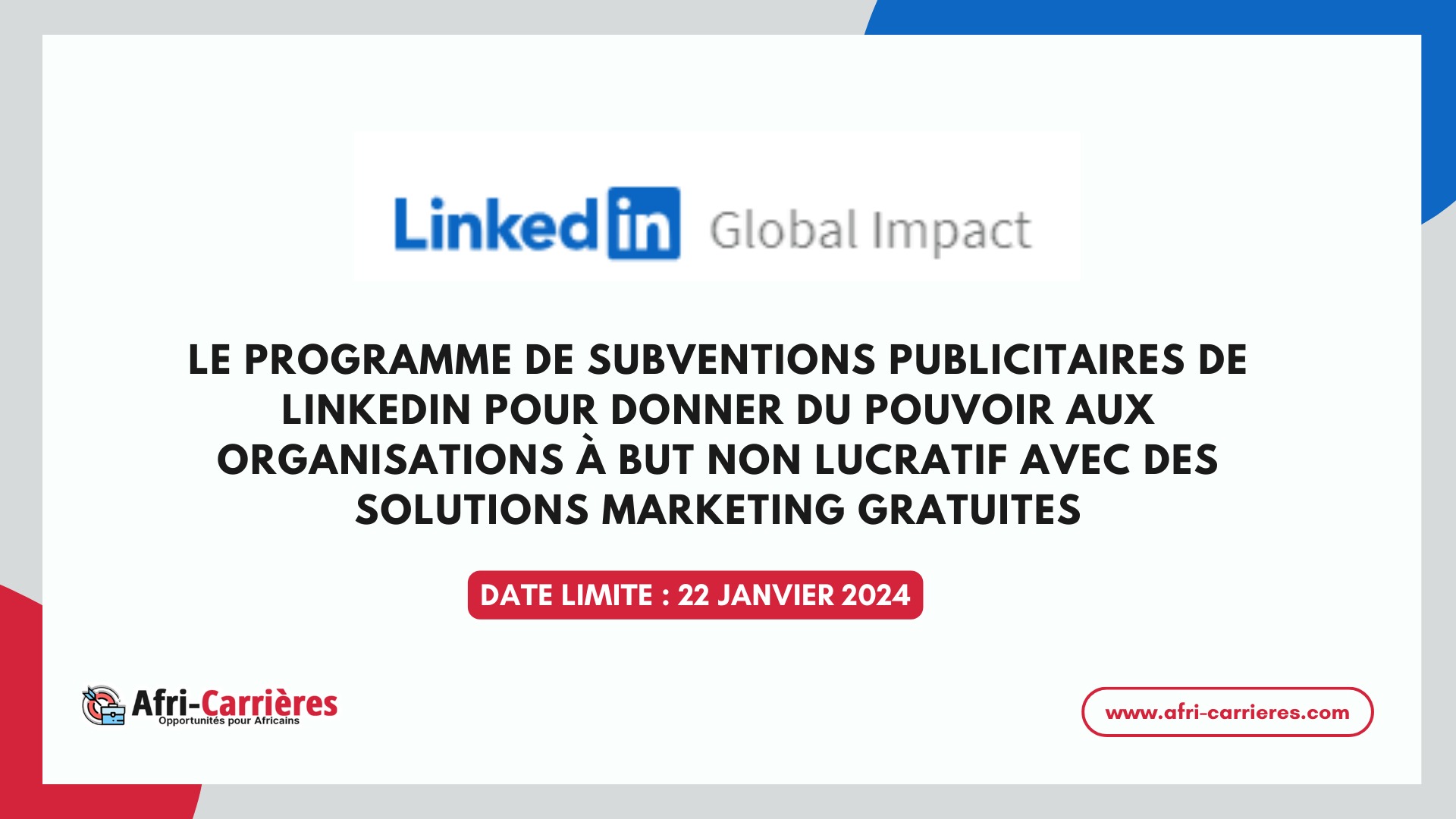 programme LinkedIn Ad Grants
