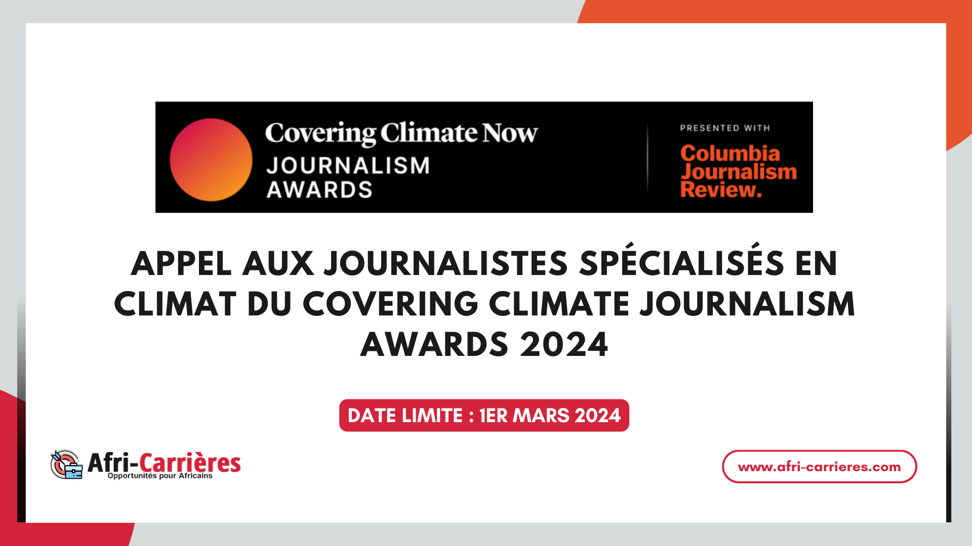Appel aux journalistes spécialisés en climat
