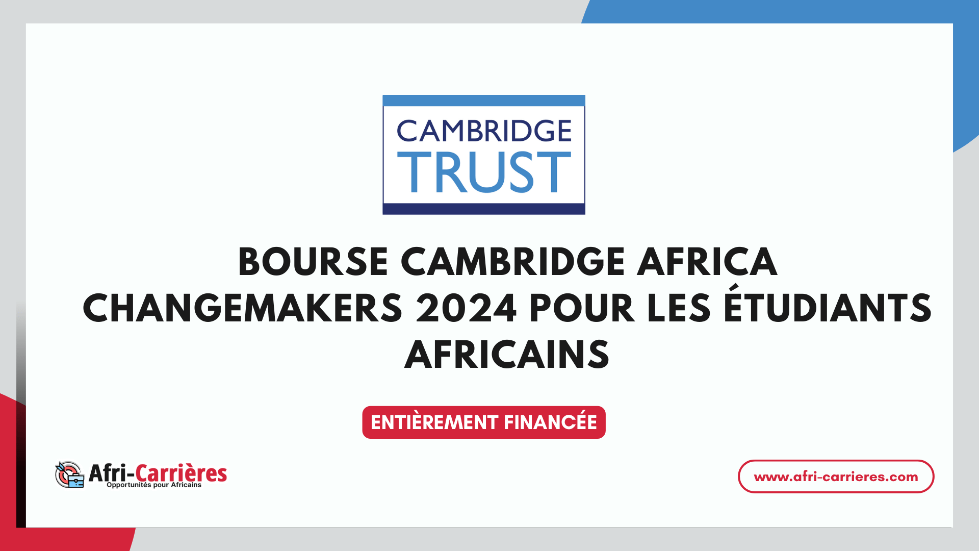 Bourse Cambridge Africa Changemakers