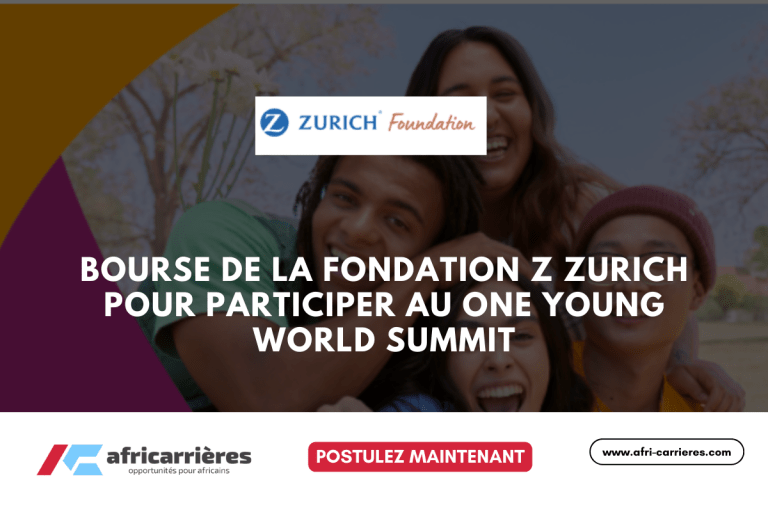 bourse de la Fondation Z Zurich pour participer au One Young World Summit