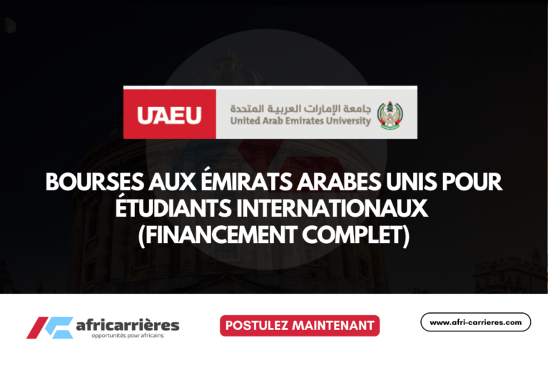 Bourses Université Émirats Arabes Unis pour étudiants internationaux (financement complet)