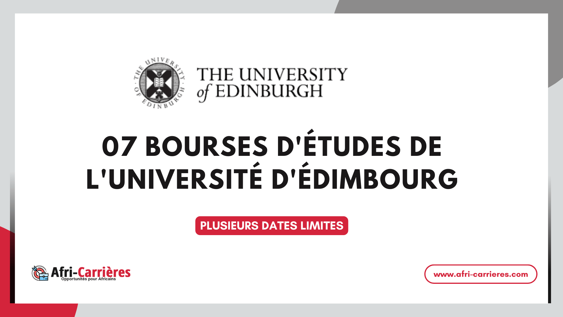 Bourses de l'Université d'Édimbourg