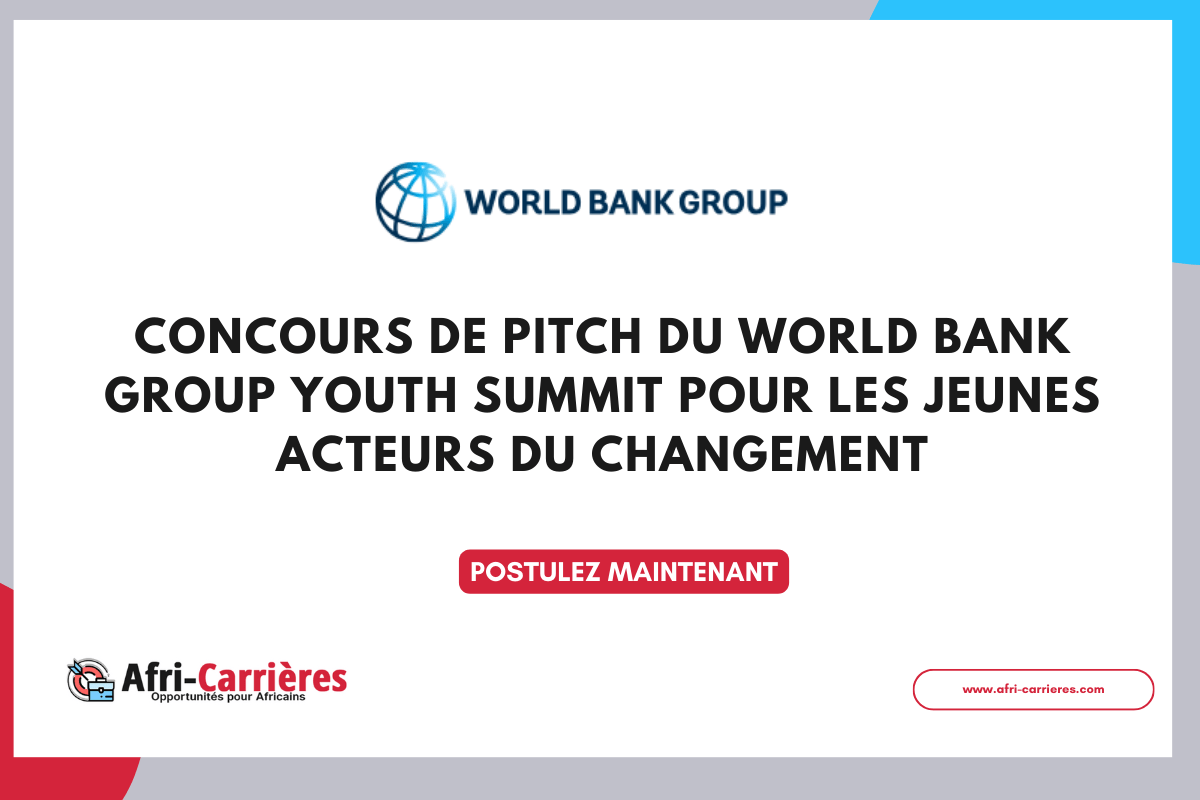 Concours de pitch du World Bank Group Youth Summit pour les jeunes acteurs du changement