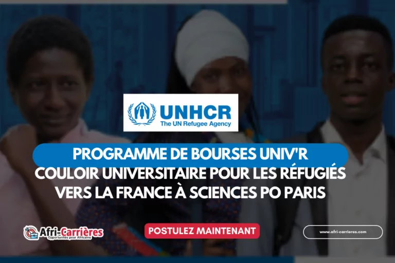 programme UNIV'R 2025 Bourse pour les réfugiés vers la France