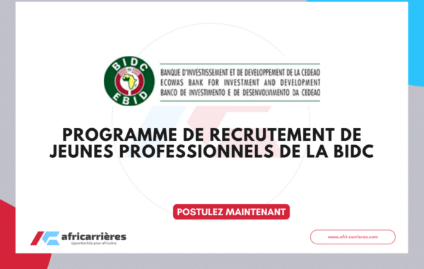 Programme de recrutement de jeunes professionnels 2026 de la BIDC