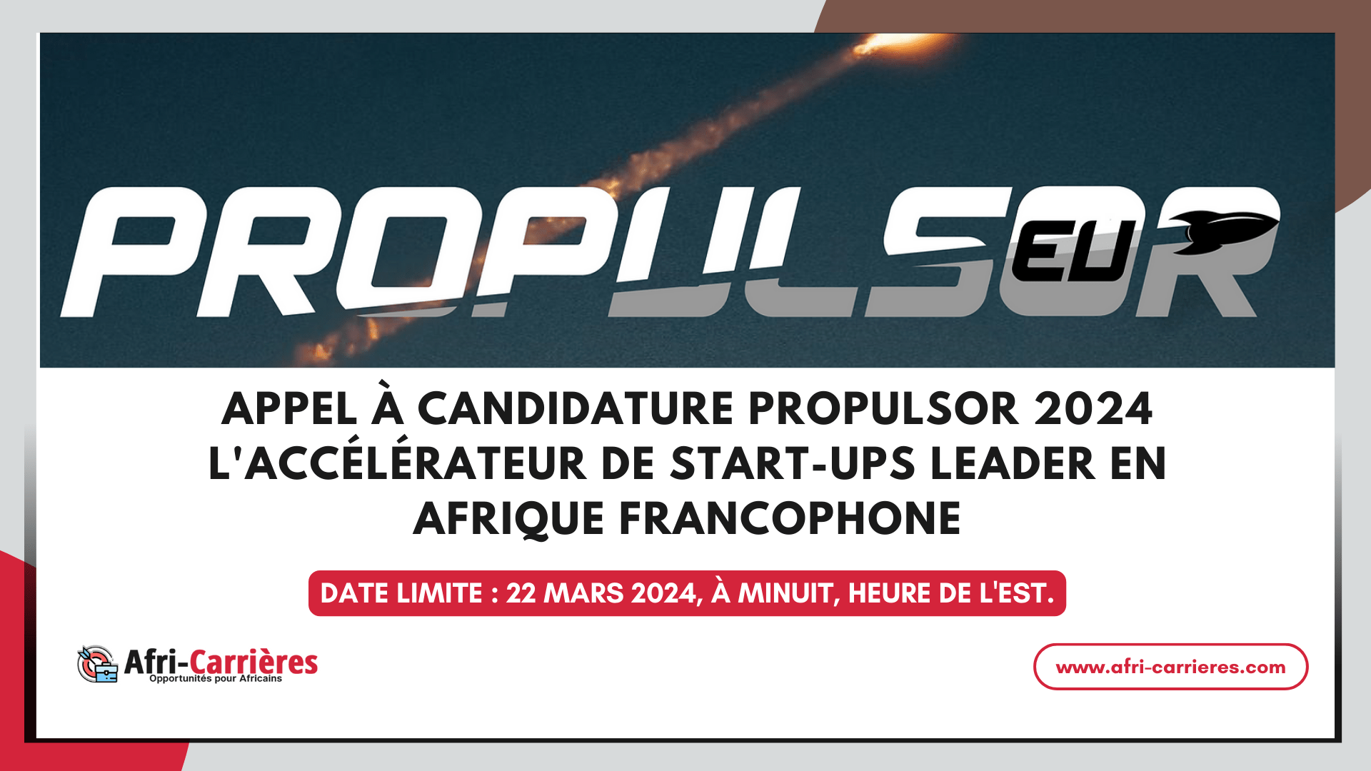 Propulsor 2024 l'accélérateur de start-ups leader en Afrique francophone