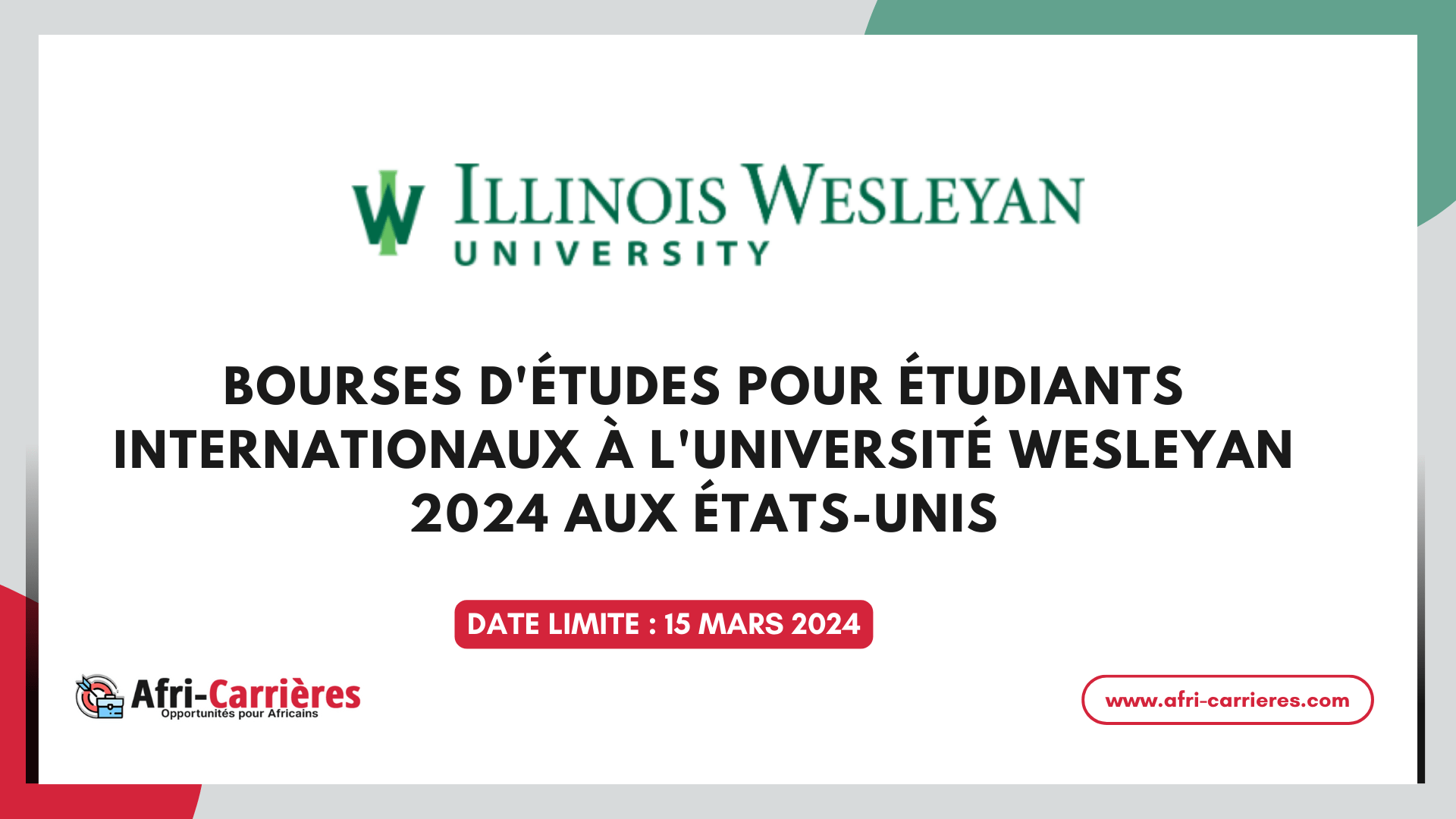 bourses Wesleyan University