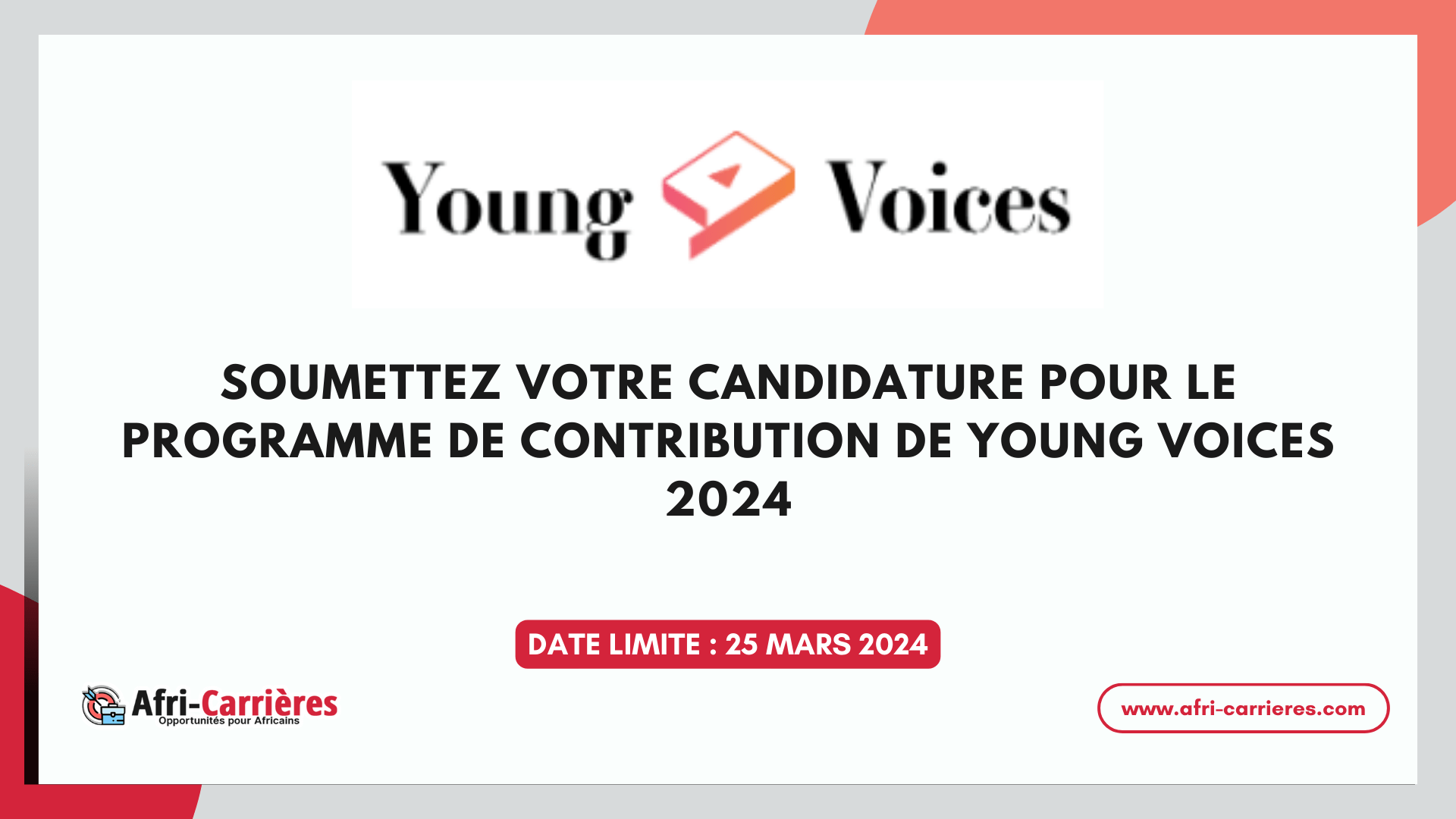 programme de contribution de Young Voices
