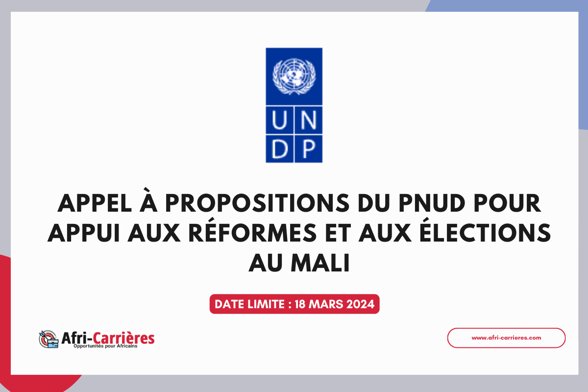 Appel à propositions PNUD OSC Mali