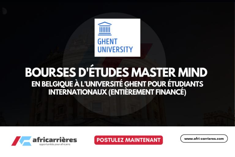 Master Mind scholarships en Belgique à l’Université Ghent 2026