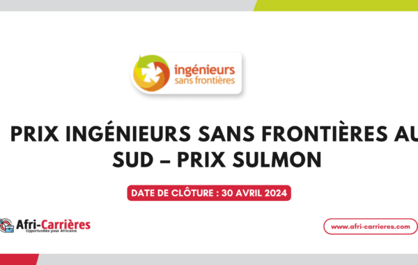 Prix Ingenieurs Sans Frontieres au Sud – Prix Sulmon 1