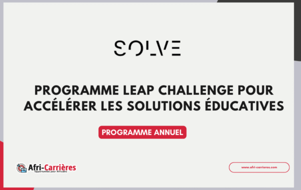 Programme LEAP Challenge pour accelerer les solutions educatives