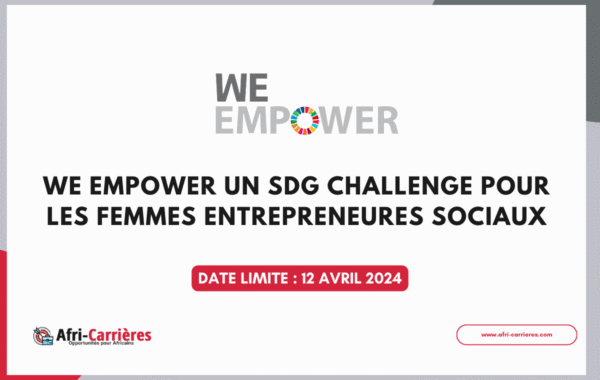 WE Empower UN SDG Challenge pour les femmes entrepreneurs sociaux