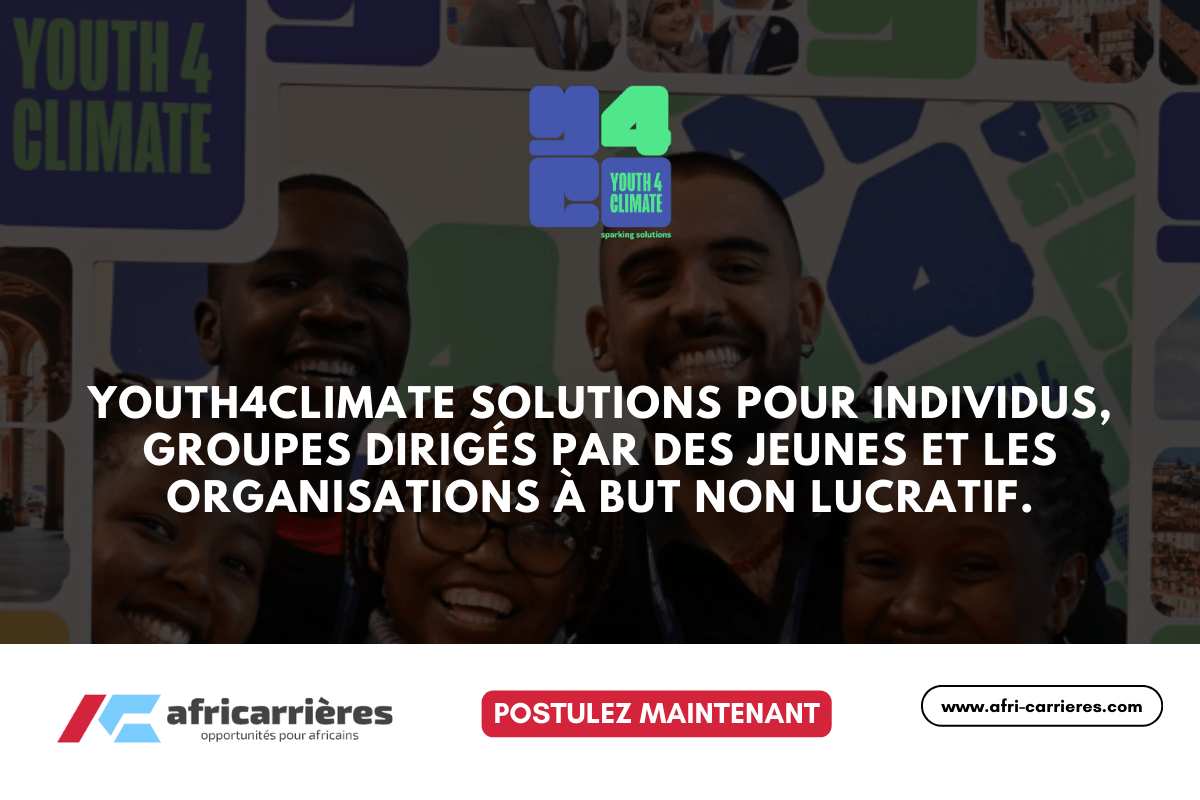 Youth4Climate Solutions 2025 pour individus, groupes dirigés par des jeunes et les organisations à but non lucratif.