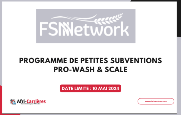 Programme de petites subventions PRO WASH SCALE