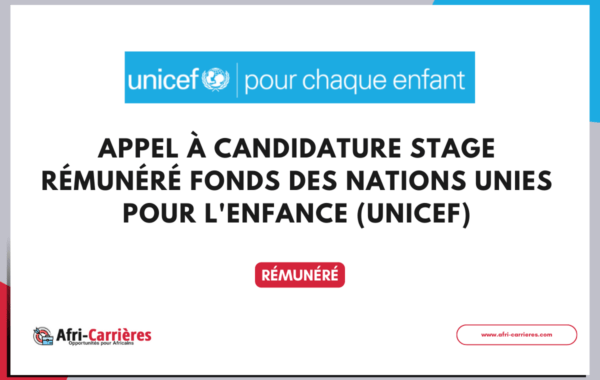 Stage remunere unicef