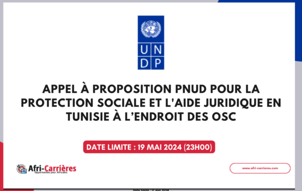 Appel a proposition PNUD Tunisie
