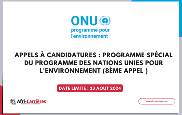 Appels a candidatures programme special