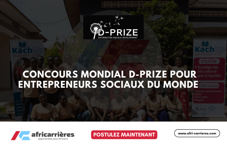 Concours D-Prize 2025 pour entrepreneurs sociaux du monde