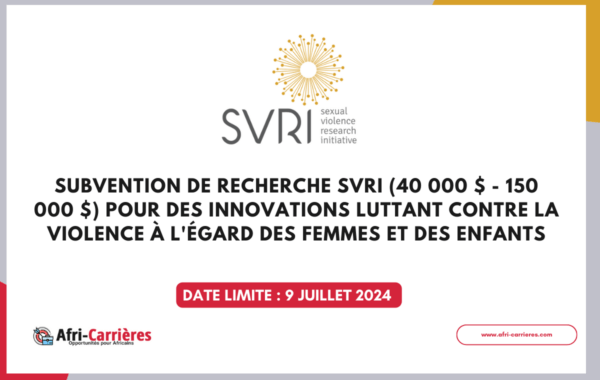 Subvention de recherche SVRI 1 1