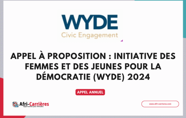 Appel a proposition Initiative des femmes et des jeunes pour la democratie WYDE 2024