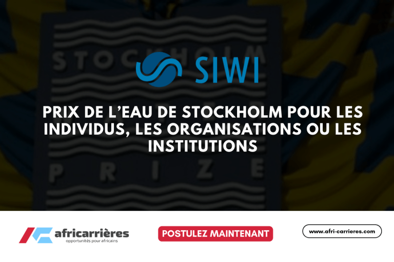 Candidatures ouvertes pour le Stockholm Water Prize 2025 pour les individu, organisations ou institutions