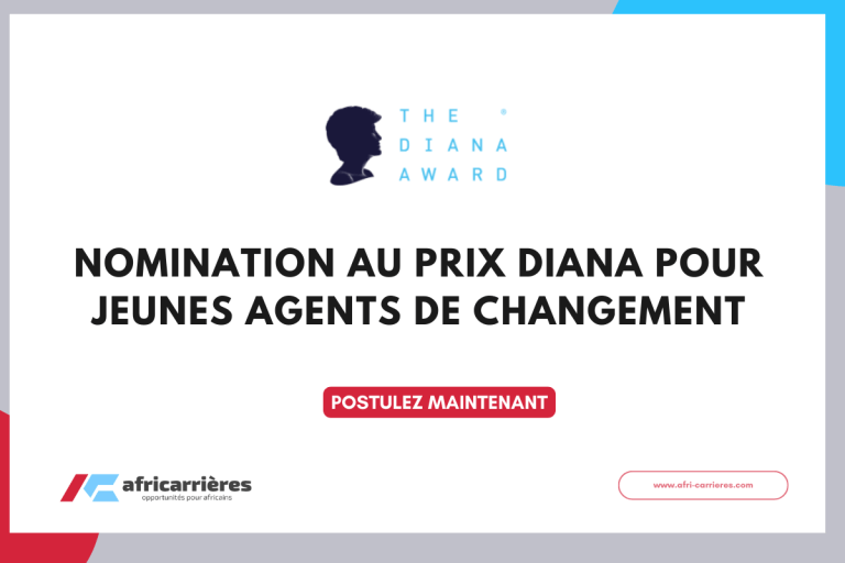 Nomination au Prix Diana pour jeunes agents de changement