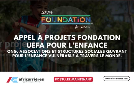 Appel à projets Fondation UEFA pour l’Enfance 2025 pour ONG, associations et structures sociales œuvrant pour l’enfance vulnérable à travers le monde.