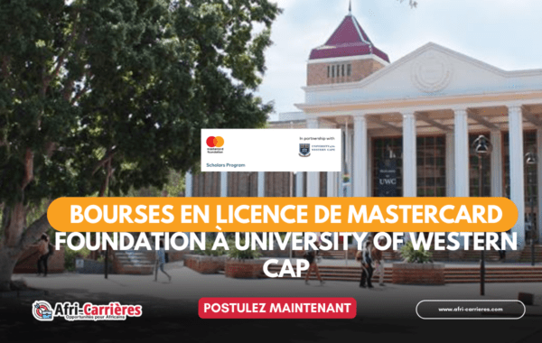 programme de bourses premier cycle Mastercard Foundation