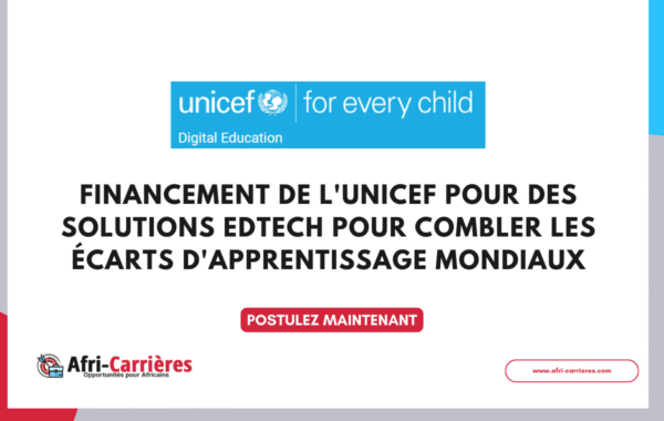 Financement de lUNICEF pour des solutions EdTech