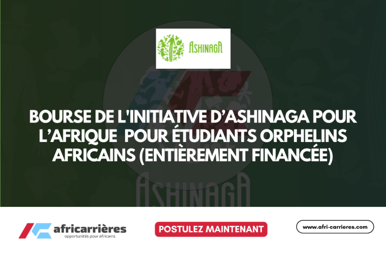 Bourse de l'Initiative d’Ashinaga pour l’Afrique 2026 pour étudiants orphelins africains (entièrement financée)