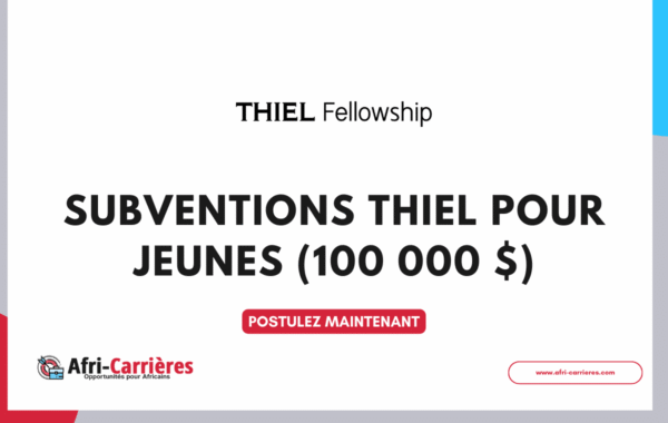 Subventions Thiel pour jeunes 100 000