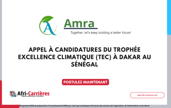 Appel a Candidatures du Trophee Excellence Climatique TEC a Dakar au Senegal 1