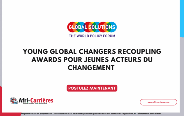 Young Global Changers Recoupling Awards pour jeunes acteurs du changement