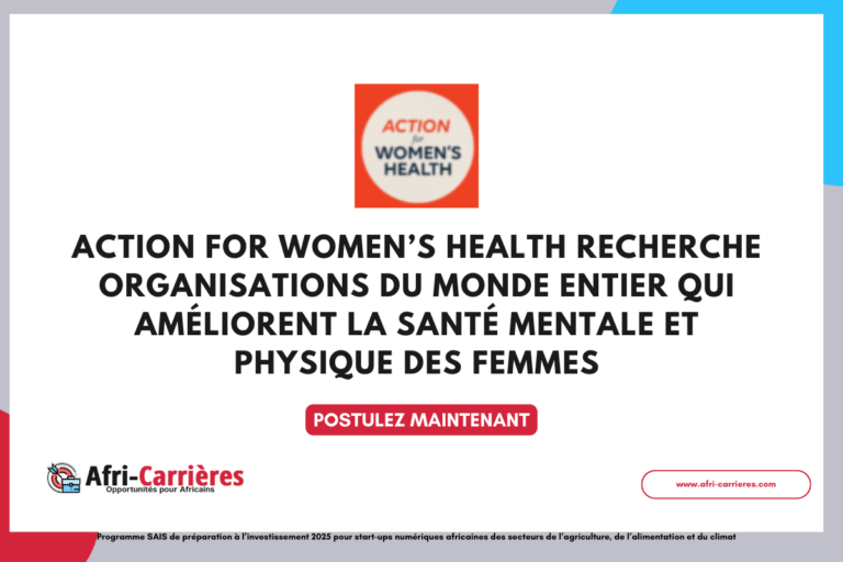 Action for Women Health pour les organisations du monde entier qui améliorent la santé mentale et physique des femmes