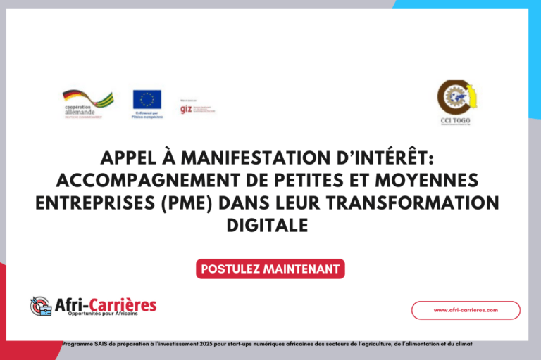 avis à manifestation d'intérêt pour l’identification et la sélection de 150 PME