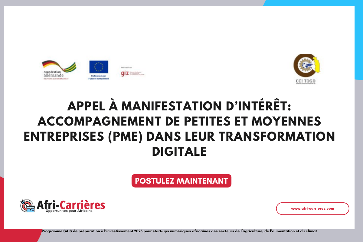 avis à manifestation d'intérêt pour l’identification et la sélection de 150 PME