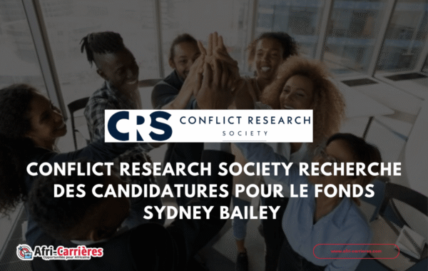 Conflict Research Society recherche des candidatures pour le Fonds Sydney Bailey 1