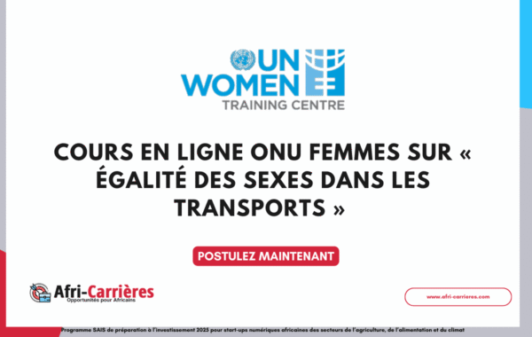 Cours en ligne ONU FEMMES sur Egalite des sexes dans les transports