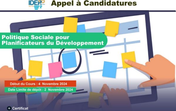 Cours en ligne Politique sociale pour planificateurs du developpement 1
